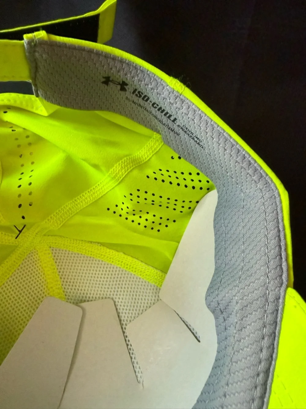 New Under Armour Neon Yellow Performance Cap Adjustable - Picture 5 of 5